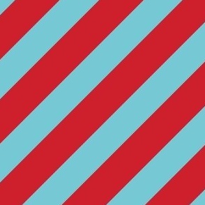 Red Blue Diagonal Stripes