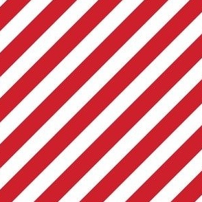 Red Diagonal Stripes Small Scale