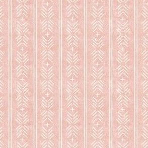 (extra small scale) mud cloth arrow stripes - pink - mudcloth tribal - C21