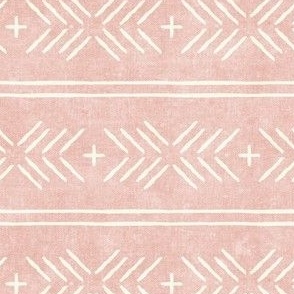 (small scale) mud cloth arrow stripes - pink - mudcloth tribal - C21