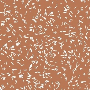 Chocolate sprinkles abstract rice minimalist confetti spots animals print texture neutral nursery white on terracotta brick red