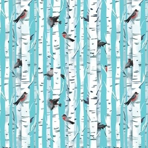 Birds Winter Forest