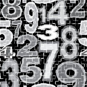 Larger Numbers Gray Tiles