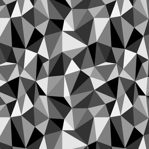 geometric triangles - black and white - large