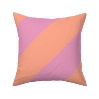 Mega Diagonal Stripe in Peach + Fuchsia Mauve