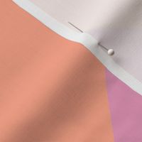 Mega Diagonal Stripe in Peach + Fuchsia Mauve