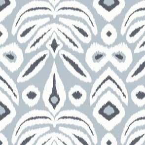 Hale NAvy and Smoke Bloom Ikat