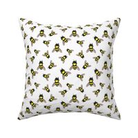 honey bee pattern white