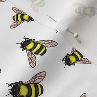 honey bee pattern white