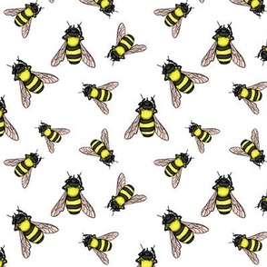 honey bee pattern white