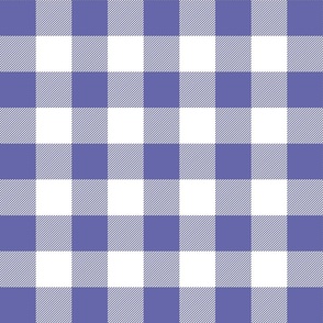 Very peri and white gingham - 2 inch squares - pantone color of the year 2022