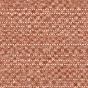 (small scale) stitched stripes - terra-cotta - striped home decor - LAD21
