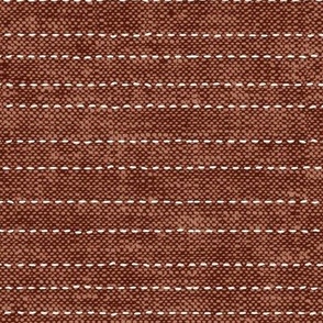 stitched stripes - rust - striped home decor - LAD21