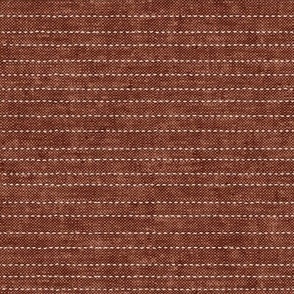 (small scale) stitched stripes - rust - striped home decor - LAD21