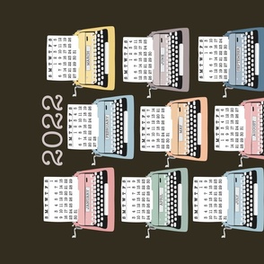 2022 Tea Towel Calendar-Typewriter