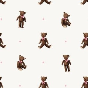 Teddy bears with pink bows SMALLER