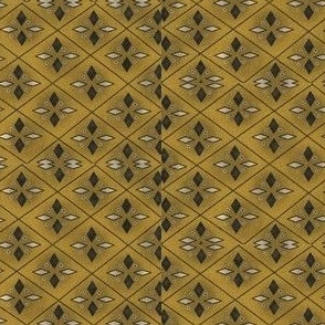 Gold and Black diamond print early style 