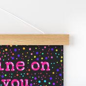 Shine on murder floof neon leopard wall hanging panel