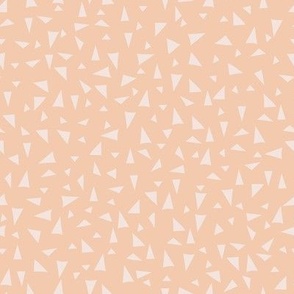 361 - Triangle geometric non-directional  in blush and cream - 100 Patterns Project small scale for crafts, quilting, home decor, soft furnishings and kids rompers