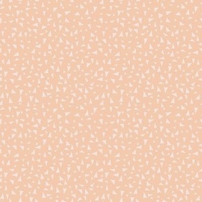 361 - Triangle geometric non-directional in blush and cream - 100 Patterns Project: tiny scale for crafts, quilting, home decor, soft furnishings and kids rompers