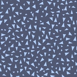 361 - Denim blue Triangle coordinate - 100 pattern project: small scale for crafts, quilting, home decor, soft furnishings and kids rompers