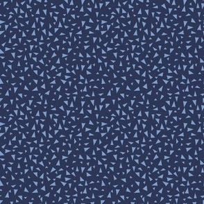 361 - Navy blue and baby blue triangle coordinate design - 100 Patterns Project: tiny scale for crafts, quilting, home decor, soft furnishings and kids rompers