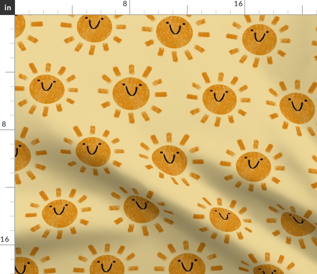 Sunshines on Yellow - Large - Cozy Bear Coordinate