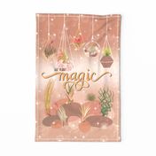 Air Plant Magic Tea Towel/Wall Hanging, Terra Cotta