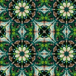 Green Floral Mandala