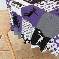 Volleyball//Purple - Wholecloth Cheater Quilt