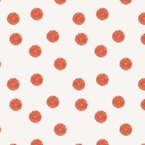 textured polka dot // red on cream