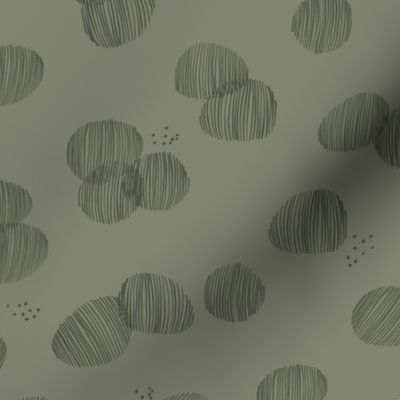 Line Art Dots | olive | Large
