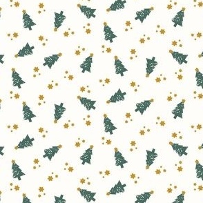 christmas trees //pine green //mustard