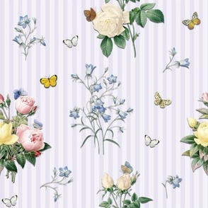 ENGLISH GARDEN STRIPE - ENGLISH GARDEN COLLECTION (LAVENDER)