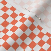 Checker irregular orange and white