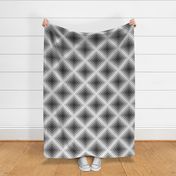 Modern Tile Geometric Ombre Black and White Checkerboard