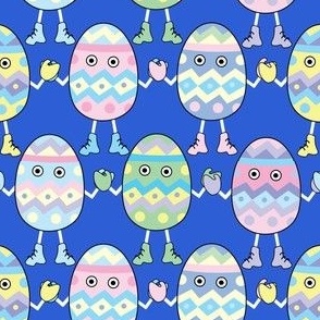 Easter Eggs Dark Blue
