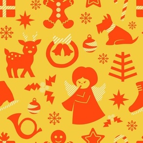 Yellow Vintage Christmas