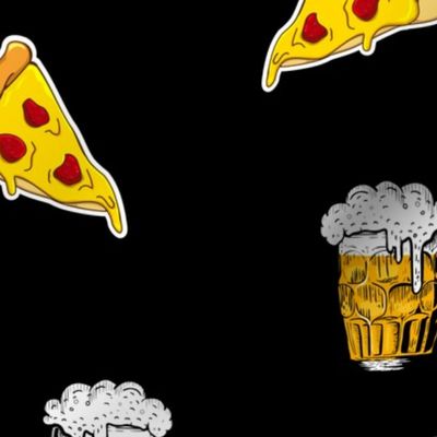 Pizza,food,drink,beer pattern 
