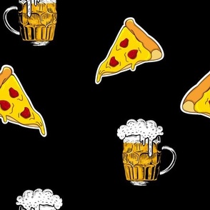 Pizza,food,drink,beer pattern 