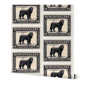 Newfoundland Dog Stamp fabric or wallpaper