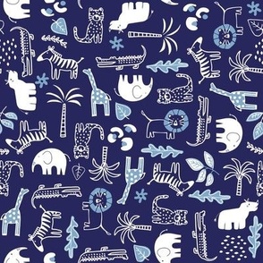 little Creatures co - wild one - safari - navy blue