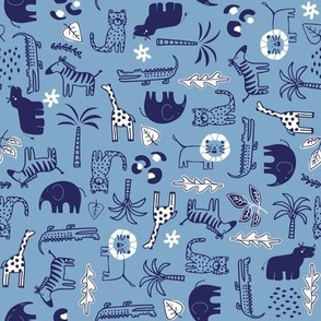 little Creatures co - wild one - safari - sky blue