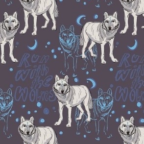 Run with the wolves DARK PURPLE