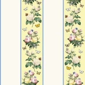 ROSE STRIPE - ENGLISH GARDEN COLLECTION (LEMON)