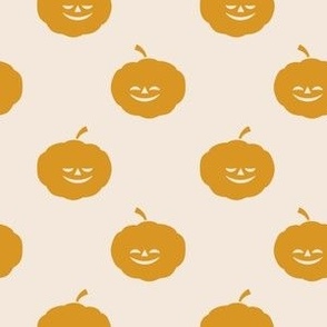 pumpkin Lanterns Mustard On Cream