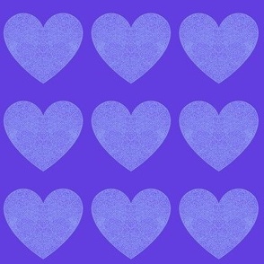Mosaic hearts purple