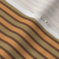 Dusty Earth Stripes (#15) - Narrow Ribbons of Dusty Bark with Dusty Fawn and Dusty Apricot