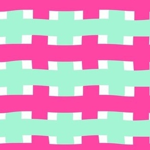 Spring collection Plaid, Hot pink and mint