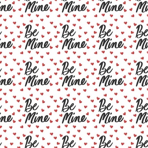 Be Mine Watercolor Hearts